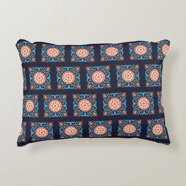 Boho Tile Accent Pillow (Front)