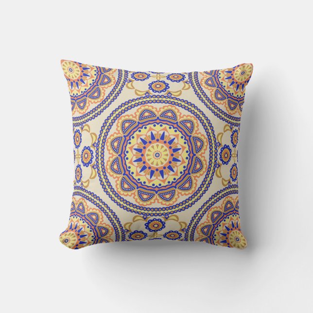 Boho Tile Design Cushion (Front)