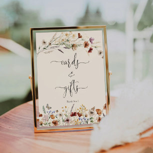 Boho Tiny Wildflower Cards and Gifts Sign