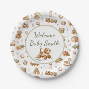 Boho Toys Welcome Baby Paper Plate