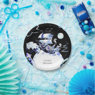 Boho Treasure Hunt Pirate Birthday Paper Plate