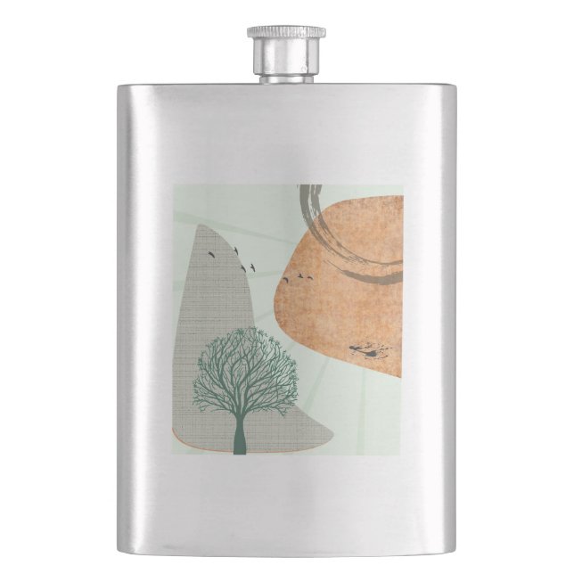Boho Tree Hip Flask (Front)