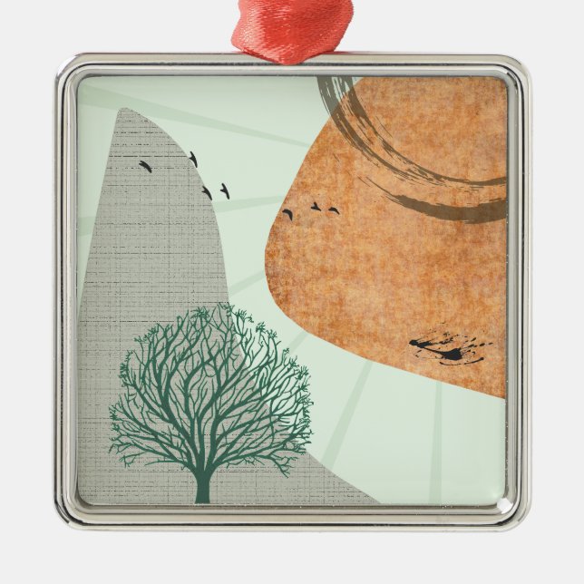 Boho Tree Metal Tree Decoration (Front)