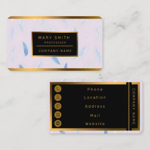 Boho Trendy Feathers Luxury Collection Business Card