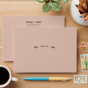 Boho Trendy Script Wedding Envelope