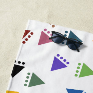 Boho Triangles Beach Towel