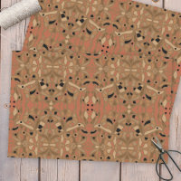 Boho Tribal Ethno Ochre Brown Abstract Pattern