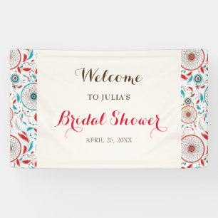 Boho Tribal feather Dreamcatcher Bridal Shower Banner