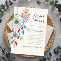 Boho Tribal feather Dreamcatcher Bridal Shower