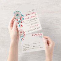 Boho Tribal feather Dreamcatcher Wedding