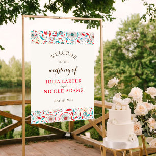 Boho Tribal feather Dreamcatcher Wedding Poster