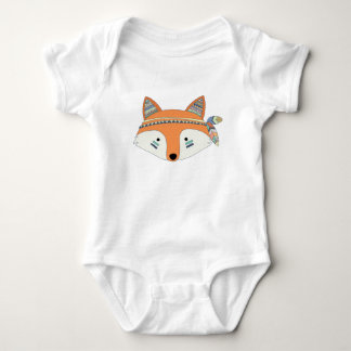 Boho Tribal Fox Baby Bodysuit
