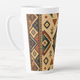 Boho Tribal Geometric Pattern Coffee Mug Rustic