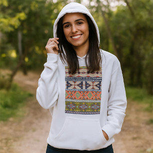 Boho Tribal Geometric Pattern Southwestern Aztec  Hoodie