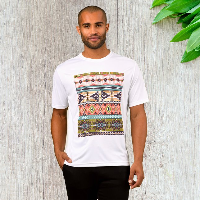 Boho Tribal Geometric Pattern Southwestern Aztec  T-Shirt (Creator Uploaded)