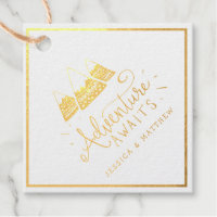 Boho Tribal gold "Adventure Awaits" Baby Shower