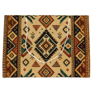 Boho Tribal Kilim Pattern Gift Bag   Rustic Southw