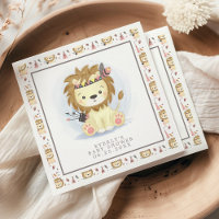 Boho Tribal Lion Baby Shower