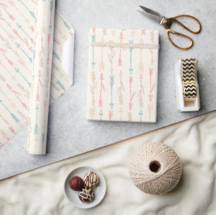 Boho Tribal Pastel Arrow Gender Neutral    Wrapping Paper