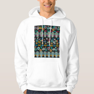 Boho tribal skulls: colourful pattern. hoodie