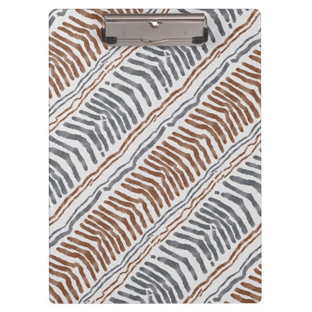Boho Tribal Striped Clipboard (Front)