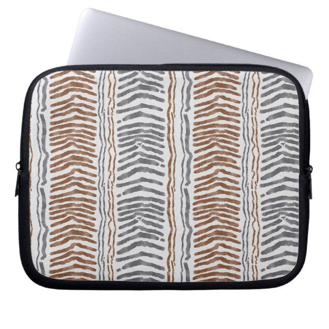 Boho Tribal Striped Laptop Sleeve (Front)