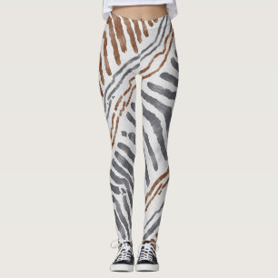 Boho Tribal Striped Leggings