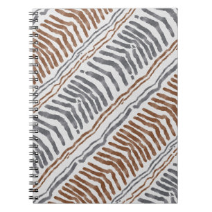 Boho Tribal Striped Spiral Notebook