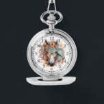Boho Tribal Watercolor Horse Stylish Chic Womans Watch<br><div class="desc">Boho Tribal Watercolor Horse Stylish Chic Womans Watches features a bohemian watercolor floral horse. Created by Evco Studio www.zazzle.com/store/evcostudio</div>