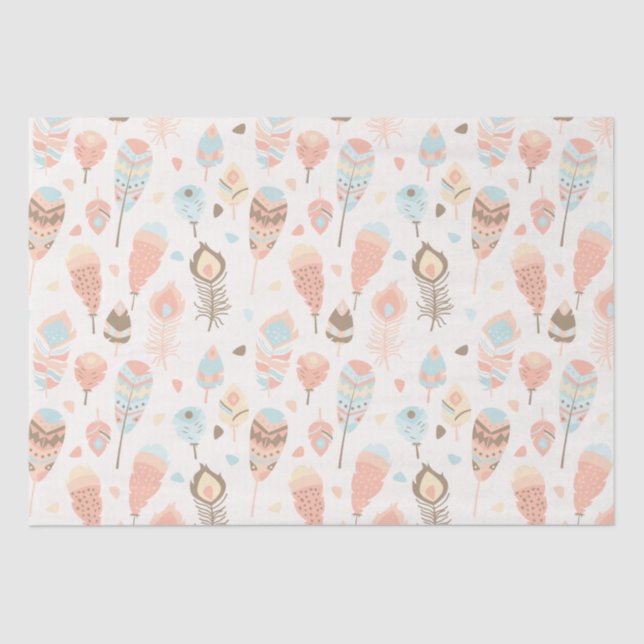 Boho Tribal Woodland Animal Party Gift Bag Tissue Paper (Front)