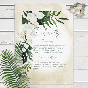 Boho Tropical Beach Watercolor Details Card