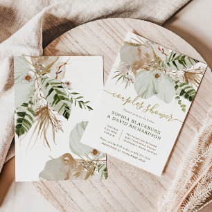 Boho Tropical Botanical Floral Couples Shower Invitation