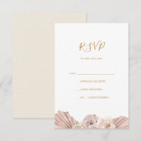 Boho Tropical Botanical | Ivory RSVP Card
