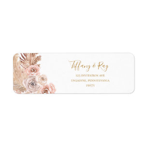 Boho Tropical Botanical   Return Address Label