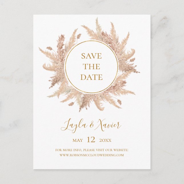 Boho Tropical Botanical | Save The Date Postcard (Front)