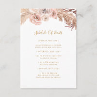 Boho Tropical Botanical | Schedule of Events