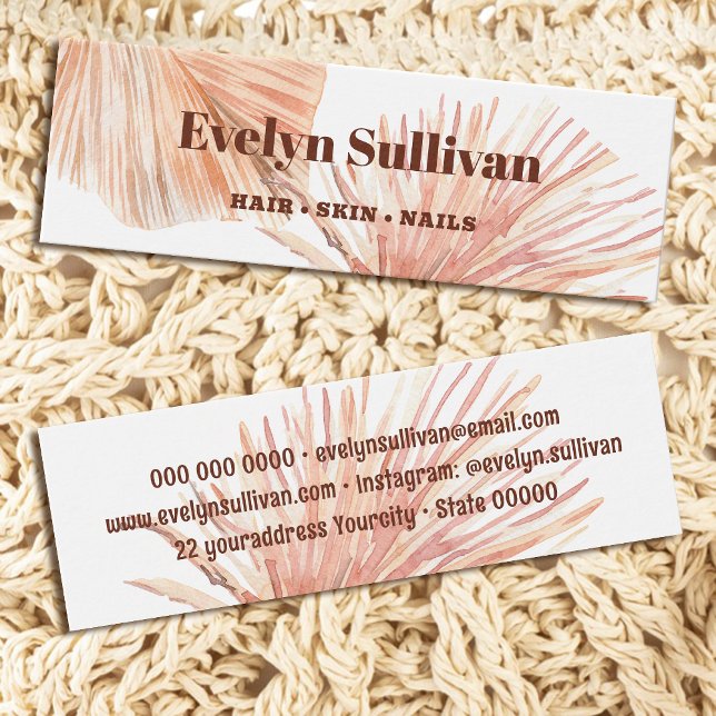 boho tropical mini business card (Creator Uploaded)
