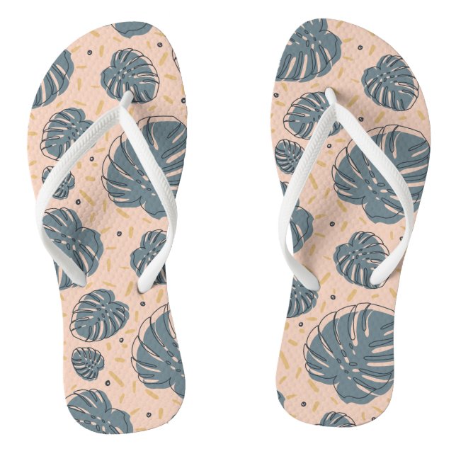 Boho Tropical Monstera Jandals (Footbed)