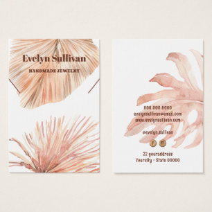 boho tropical necklace display card