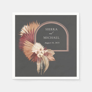 Boho Tropical Oasis Elegant Wedding Napkin