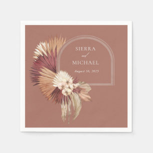 Boho Tropical Oasis Elegant Wedding Napkin