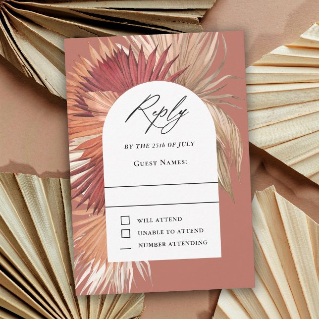 Boho Tropical Oasis Wedding RSVP (Creator Uploaded)