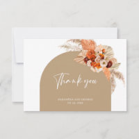 Boho tropical pampas grass burnt orange rusty arch