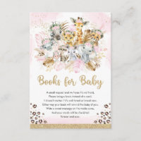 Boho Tropical Safari Shower Books for Baby Girl