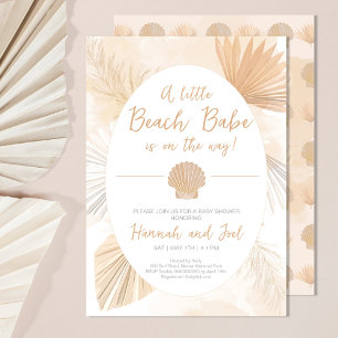 Boho Tropical Seashell Gender Neutral Baby Shower  Invitation