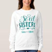 Boho Turquoise Soul Sisters Script Custom Name