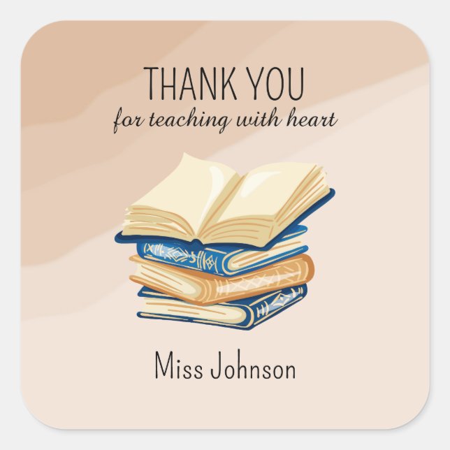 Boho Tutor Thank You Sticker  (Front)