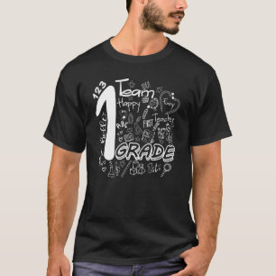 Boho Typography 1st Grade Student Teacher Back To T-Shirt