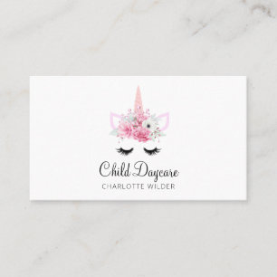 Boho Unicorn Child Daycare Business Card