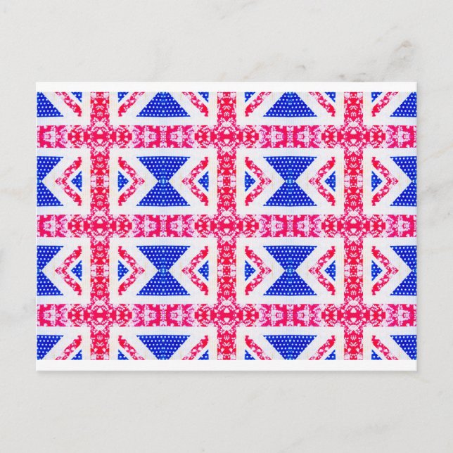 boho union jack postcard (Front)
